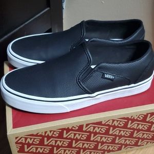 Vans Perf Leather Slip On Sneakers